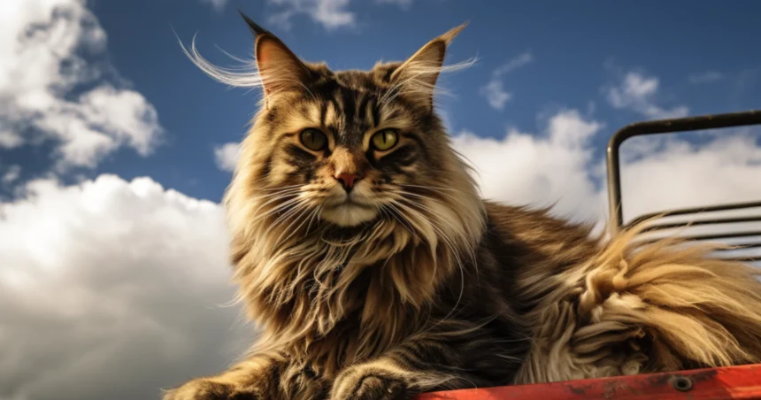 whiskerwitty-maine-coon-on-top-of-truck